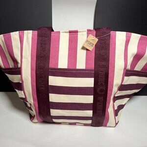 Victoria Secret Pink Weekender Tote Bag Logo Beach Gym Pool Travel Bag Zipper